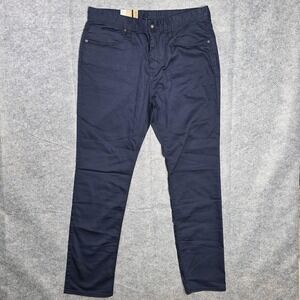 prAna Bridger Slim Tapered 5-Pocket Pants Mens 36 x 32 Indie Blue Stretch Casual